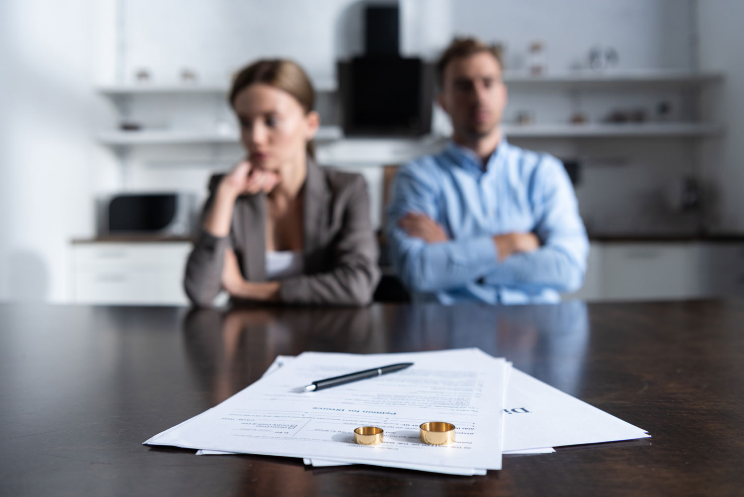 Couple divorcing